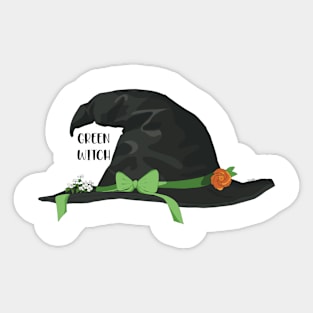 Green witch Sticker